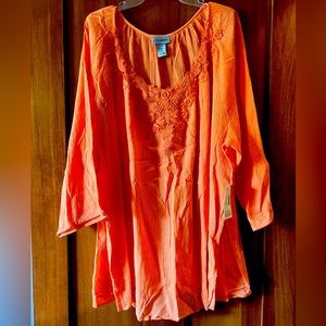 3/4 sleeves gauze material